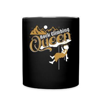 Rock Climbing Queen - Full Colour Mug - black - Front