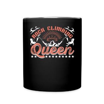 Königin des Kletterns - Tasse einfarbig - Schwarz - Vorne