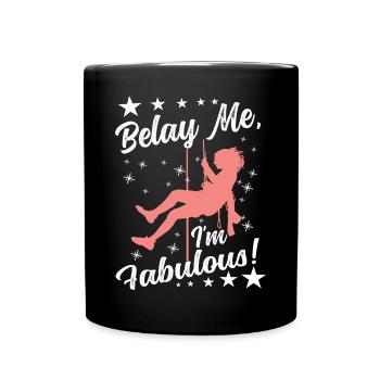 Sichern Sie mich, ich bin fabelhaft! - Tasse einfarbig - Schwarz - Vorne