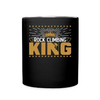 Kletter-König - Tasse einfarbig - Schwarz - Vorne