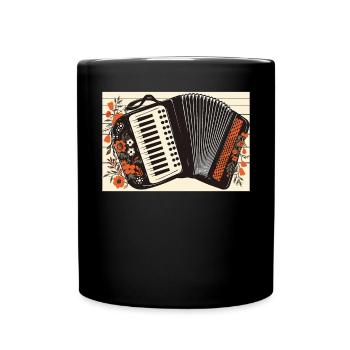 Accordéoniste Instrument de musique Accordéoniste - Mug uni - noir - Devant