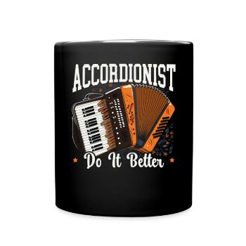 Accordéoniste Instrument de musique Accordéoniste - Mug uni - noir - Devant