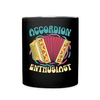 Accordéoniste Instrument de musique Accordéoniste - Mug uni - noir - Devant