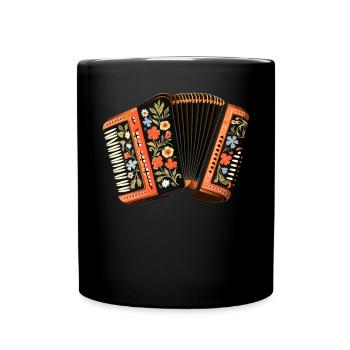 Accordéoniste Instrument de musique Accordéoniste - Mug uni - noir - Devant