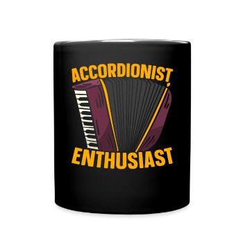 Accordéoniste Instrument de musique Accordéoniste - Mug uni - noir - Devant