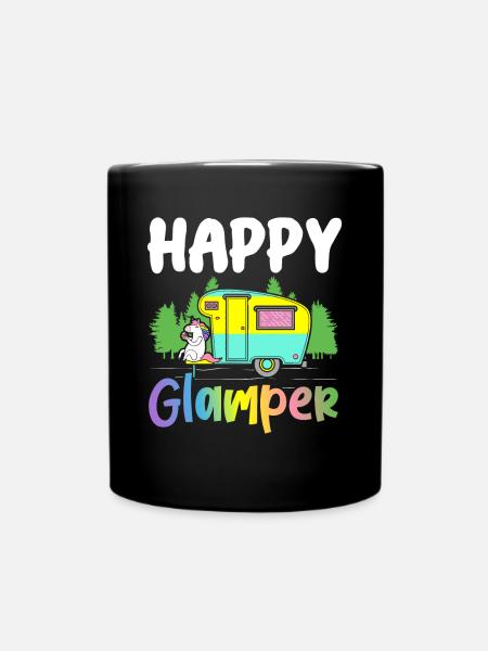 Glamping - Tasse einfarbig - Schwarz