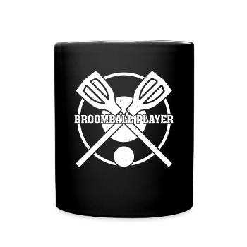 Playing Broomball Sport Broomball Player - Full Colour Mug - black - Front
