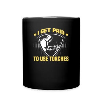 Welder saying design for metal workers - Full Colour Mug - black - Front