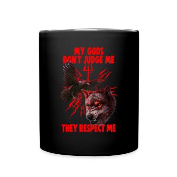 Vegvisir Odin avec Hugin et Munin - Vikings - Mug uni - noir - Devant