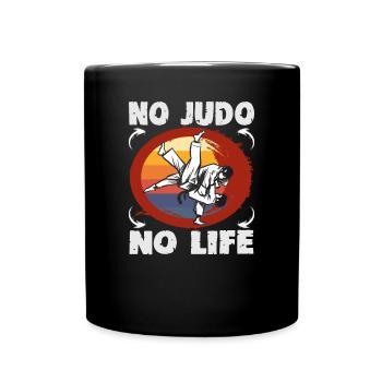 Judo Kampfsport Judo Trainer Judoka - Tasse einfarbig - Schwarz - Vorne