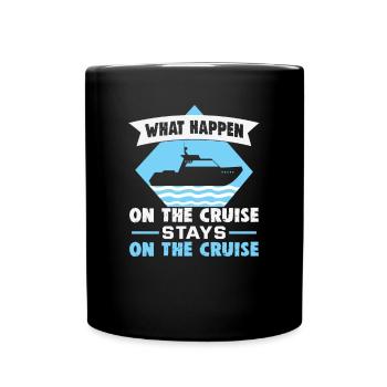 Navigation de plaisance avec le skipper d’un marin ou d’un bateau à moteur Ahoy - Mug uni - noir - Devant