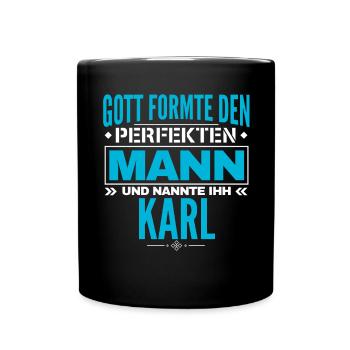 Karl Name Design - Tasse einfarbig - Schwarz - Vorne