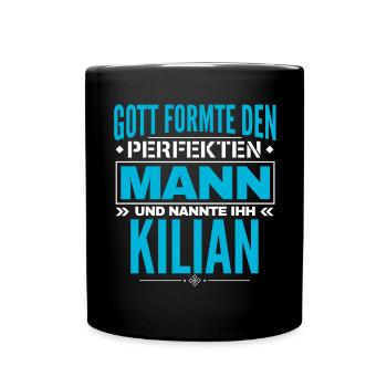 Kilian Name Design - Tasse einfarbig - Schwarz - Vorne