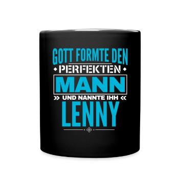 Lenny Name Design - Tasse einfarbig - Schwarz - Vorne