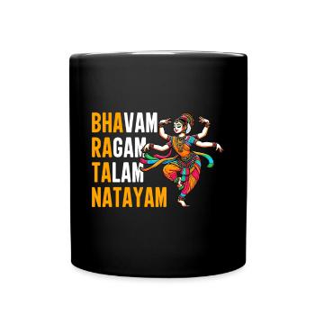 Indischer Tanz Indischer Volkstanz - Tasse einfarbig - Schwarz - Vorne