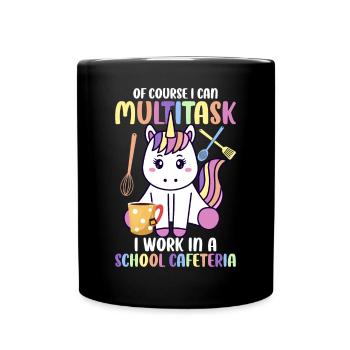 Funny Lunch Lady Cafeteria Crew - Full Colour Mug - black - Front