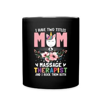 Massage-Therapie - Tasse einfarbig - Schwarz - Vorne
