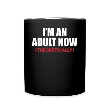 Theoretisch Partyexperte Lustiger Spruch - Tasse einfarbig - Schwarz - Vorne