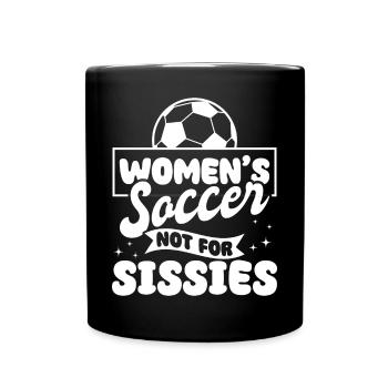 Women's Soccer, Women's Soccer, Women's Soccer - Full Colour Mug - black - Front