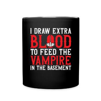 Phlebotomie Blutabnahme Blut Krankenschwester - Tasse einfarbig - Schwarz - Vorne