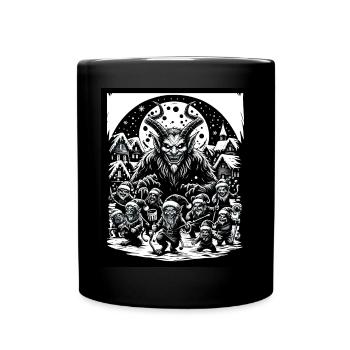 Démon de Noël de célébration de la nuit de Krampus - Mug uni - noir - Devant