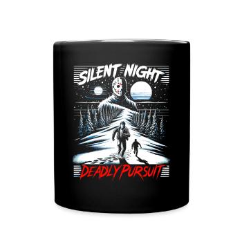 Silent Night, Deadly Pursuit - Winter Horror Chase - Tasse einfarbig - Schwarz - Vorne