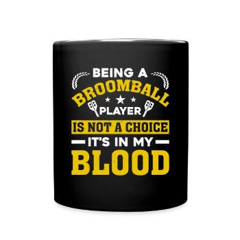 Playing Broomball Sport Broomball Player - Full Colour Mug - black - Front
