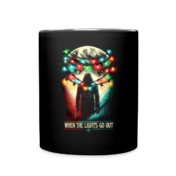 When the Lights Go Out - Sinister Christmas - Full Colour Mug - black - Front