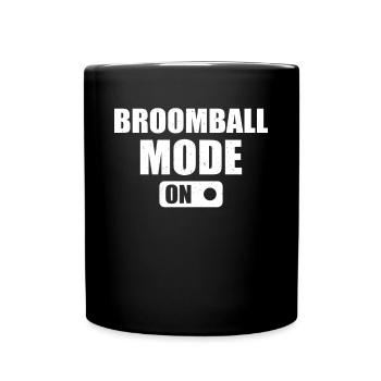 Playing Broomball Sport - Broomball Mode On - Full Colour Mug - black - Front