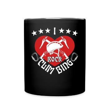 I rock climbing - Full Colour Mug - black - Front