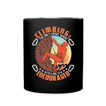 The only sport where falling is encouraged - Full Colour Mug - black - Front