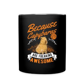 Parce que les capybaras sont vraiment géniaux - Mug uni - noir - Devant