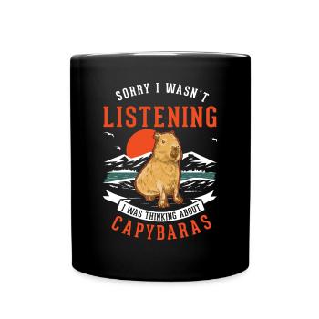 Capybara Gift Capibara Capybara - Full Colour Mug - black - Front