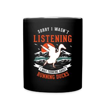 Indian Runner Duck Gift Bottle Duck - Full Colour Mug - black - Front