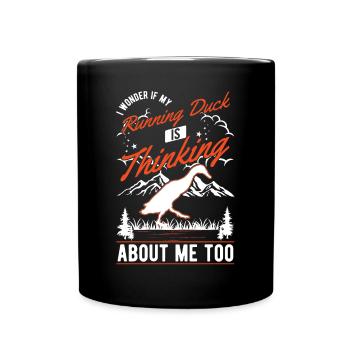 Indian Runner Duck Gift Bottle Duck - Full Colour Mug - black - Front