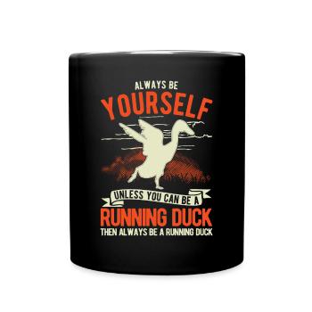 Indian Runner Duck Gift Running Duck - Full Colour Mug - black - Front