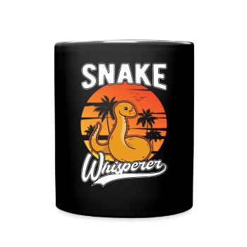 Serpents Chuchoteur Amoureux des Serpents - Mug uni - noir - Devant