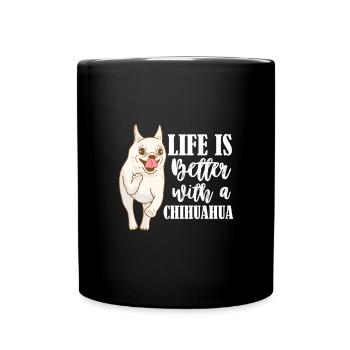 Chihuahua Dog Dog School Dog Owner Gift - Full Colour Mug - black - Front