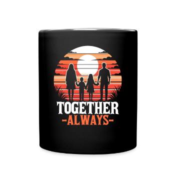 Famille Ensemble Toujours Maman Papa Fille Fils - Mug uni - noir - Devant