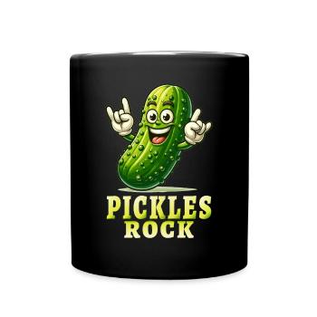 Pickles Funny Pickles Cucumber Pun - Full Colour Mug - black - Front