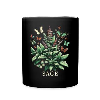 Herbs Herbalist Plant Gardening Gardener Botanical - Full Colour Mug - black - Front