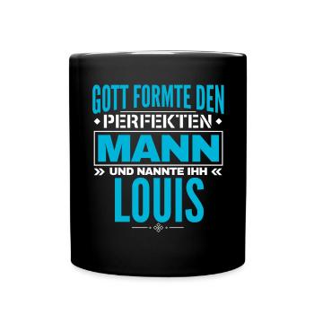 Louis Name Design - Tasse einfarbig - Schwarz - Vorne