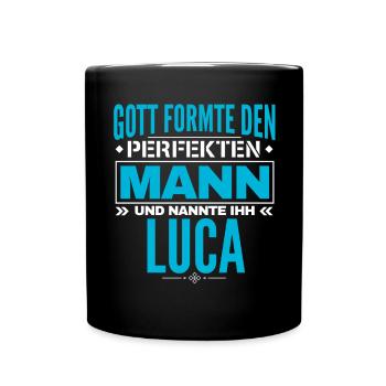 Luca Name Design - Tasse einfarbig - Schwarz - Vorne