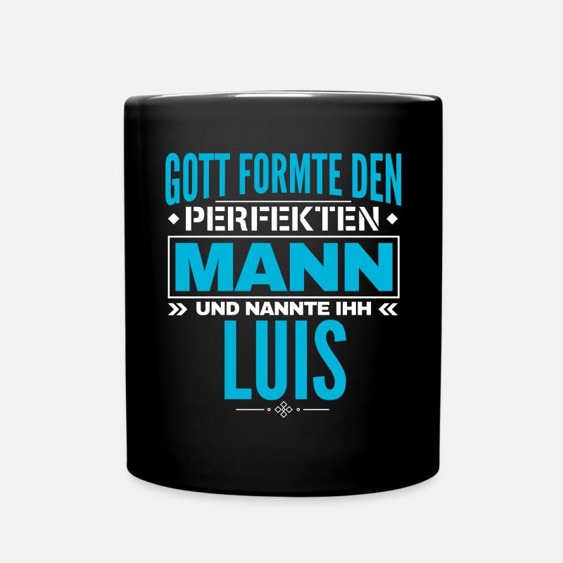 Luis Name Design - Tasse einfarbig - Schwarz