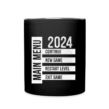 Menu principal Continuer Nouveau jeu Redémarrer le niveau Quitter - Mug uni - noir - Devant