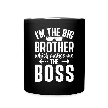 Brother Gifts - Tasse einfarbig - Schwarz - Vorne