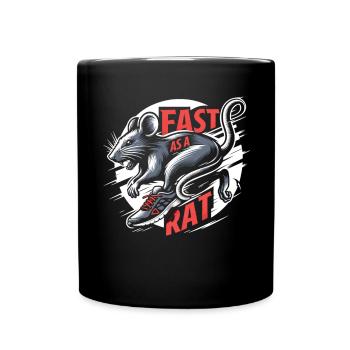 Swift Rat: Running Champion - Full Colour Mug - black - Front