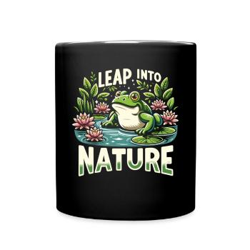 Frog at the lake - Full Colour Mug - black - Front