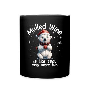 Christmas Market Funny Mulled Wine Drink Sayings - Full Colour Mug - black - Front