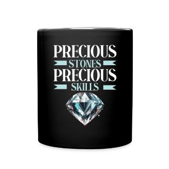 Lapidaire artiste pierres précieuses Pierre de collecte Pierre - Mug uni - noir - Devant